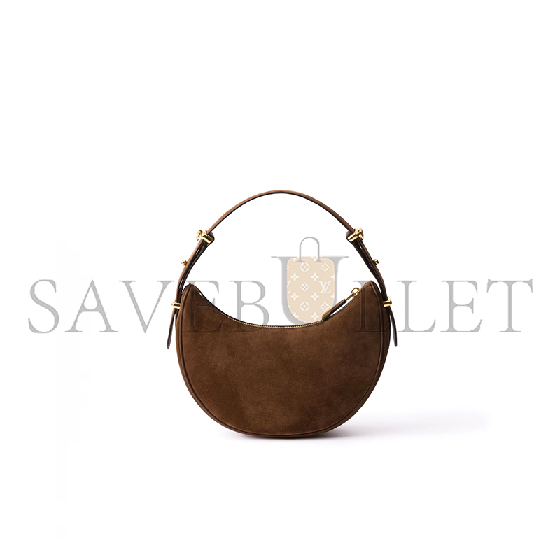 Pra*a arquÉ suede shoulder bag 1bc194 (22.5*18.5*6cm)